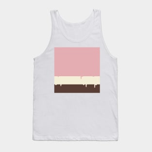 Melted Neopolitan Ice Cream Stripe Pattern Tank Top